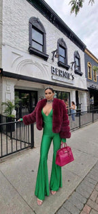 THE OKANAGAN BORDEAUX LUXE FUR JACKET