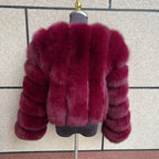THE OKANAGAN BORDEAUX LUXE FUR JACKET
