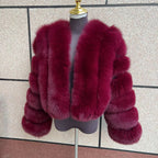THE OKANAGAN BORDEAUX LUXE FUR JACKET